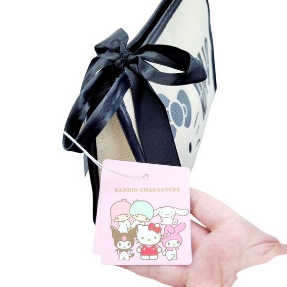 Brand New Sanrio Hello Kitty Cream & Black Color Cosmetics Bag / Pencil Case - Picture 6 of 7